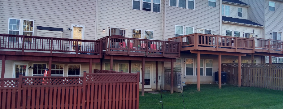 We offer deck staining and painting, as well as fences